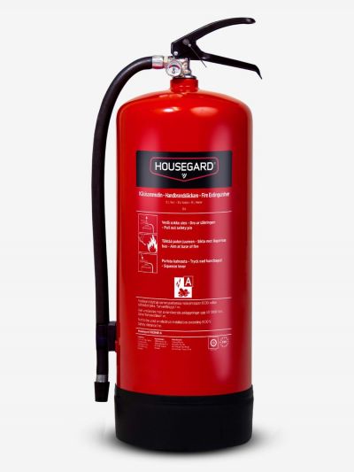 Housegard 9 L vattensläckare, röd, WE9HR-A